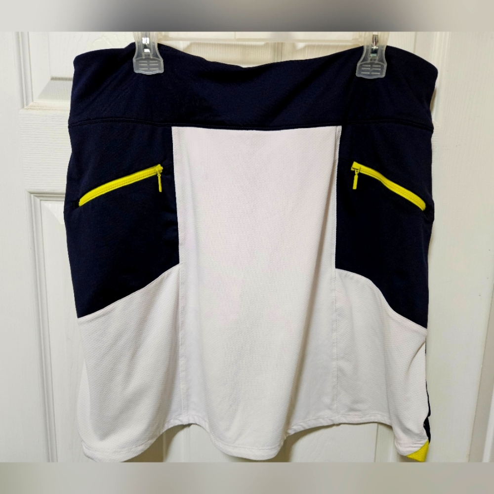 GGblue skirt skort womens size XL luxe sport white navy golf athleisure